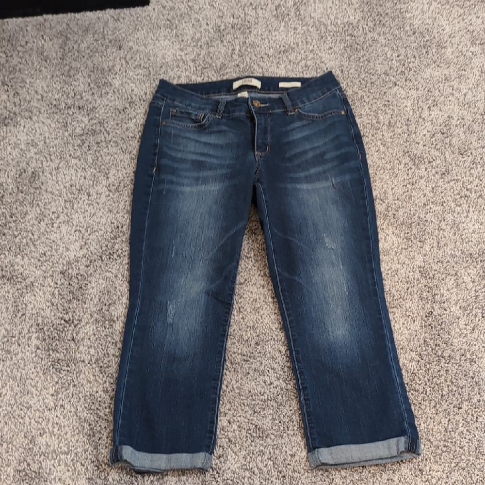 Vintage America Dark Blue Cropped Jeans